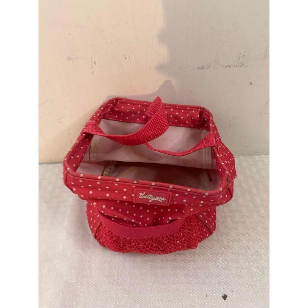 31 thirty-one 6” square cube caddy‎ pink mini dots